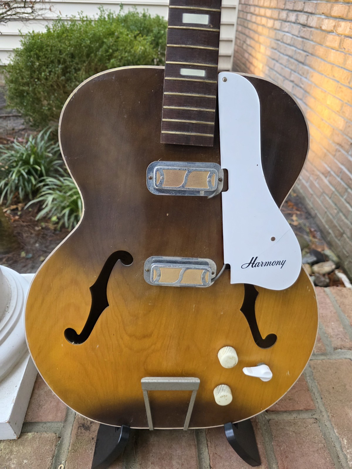 💥Video💥 1966 Harmony Hollywood H-41 H41 Sunburst Archtop Hollowbody Guitar