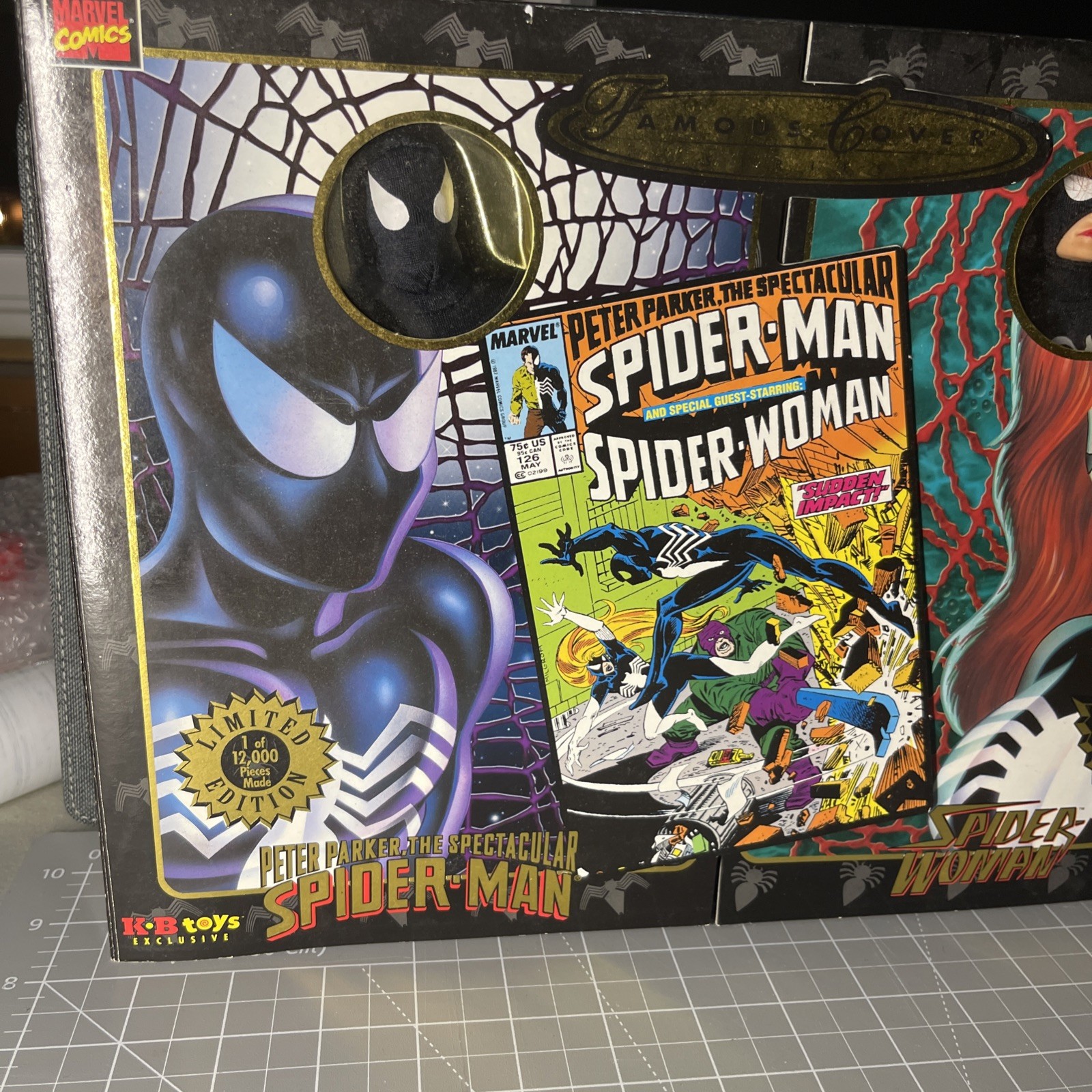 Vintage Marvel Spider-man & Spider-woman 1998 ToyBiz Famous Covers Series 🔑