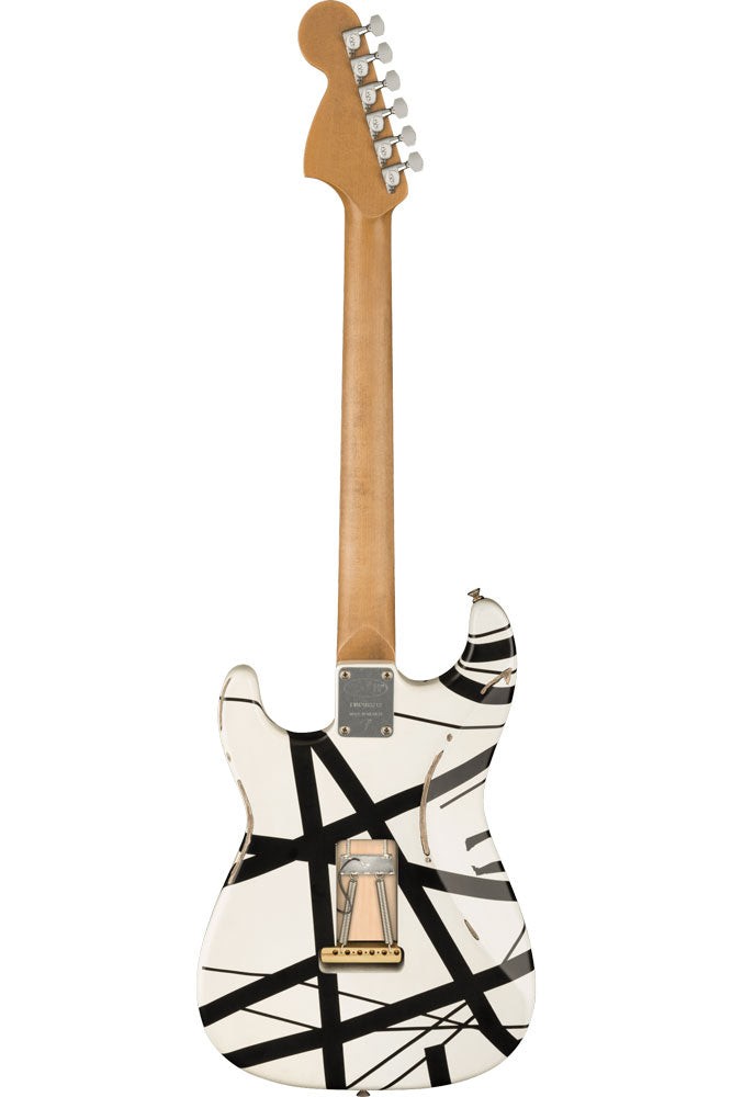 EVH Striped Series ’78 Eruption – White w/ Black Stripes Relic (Open Box)