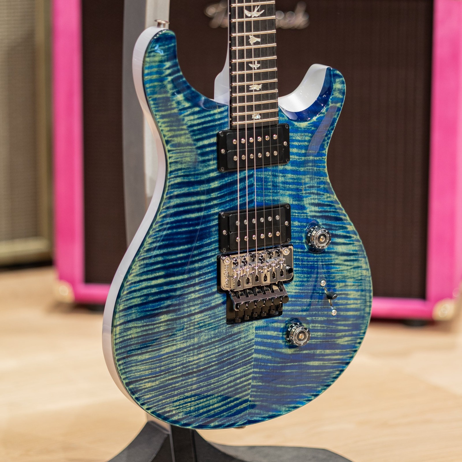 PRS Custom 24 Floyd 10-Top – River Blue Pearl