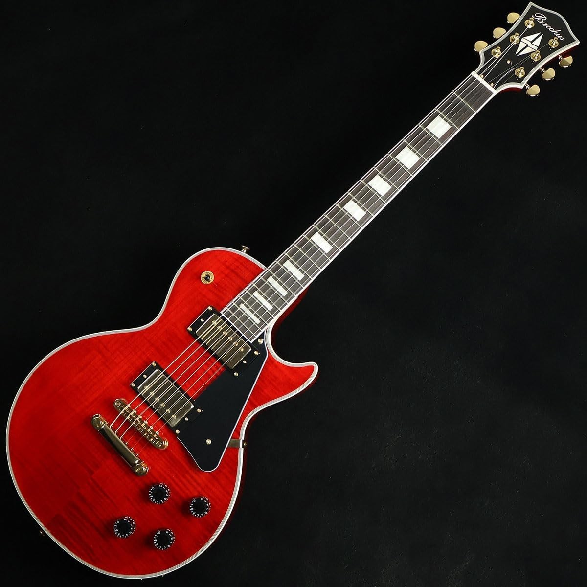 Bacchus DUKE-CTM-FM ST-RED Red Les Paul Type Electric Guitar with Gig Bag