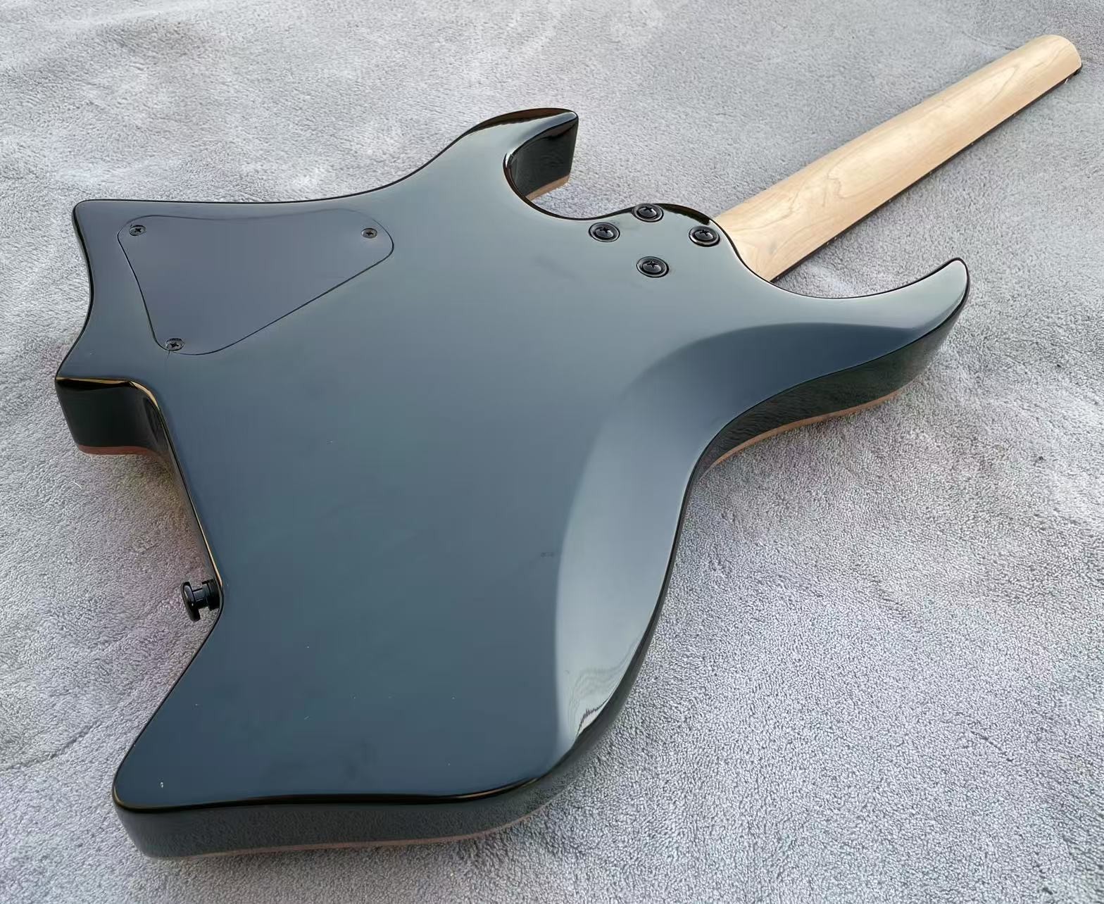 6 Strings Headless / Travel Electric Guitar Abalone Dots Inlays Glossy Finished