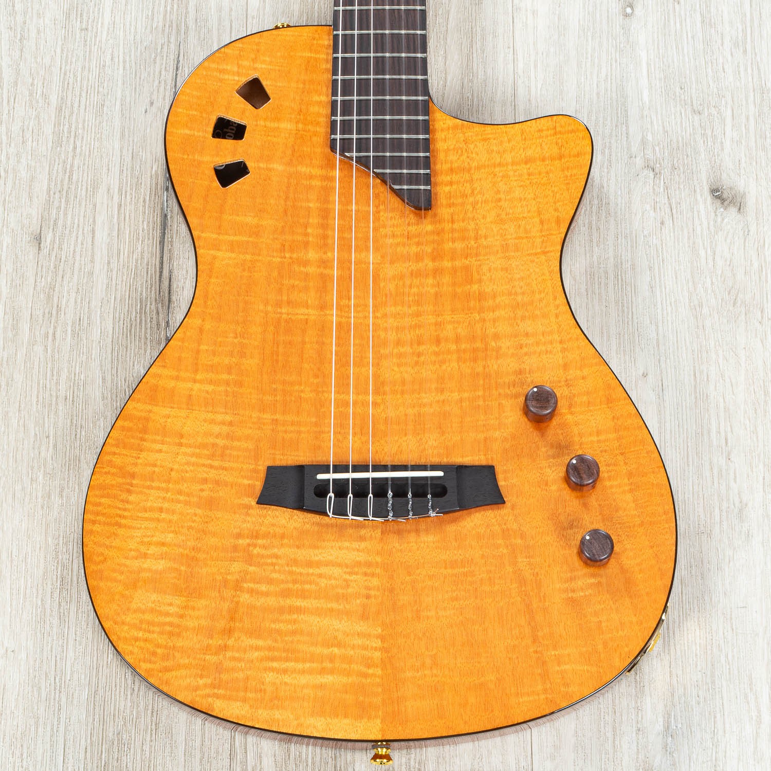 Cordoba Stage Electric Nylon String Guitar, Pau Ferro Fretboard, Natural Amber