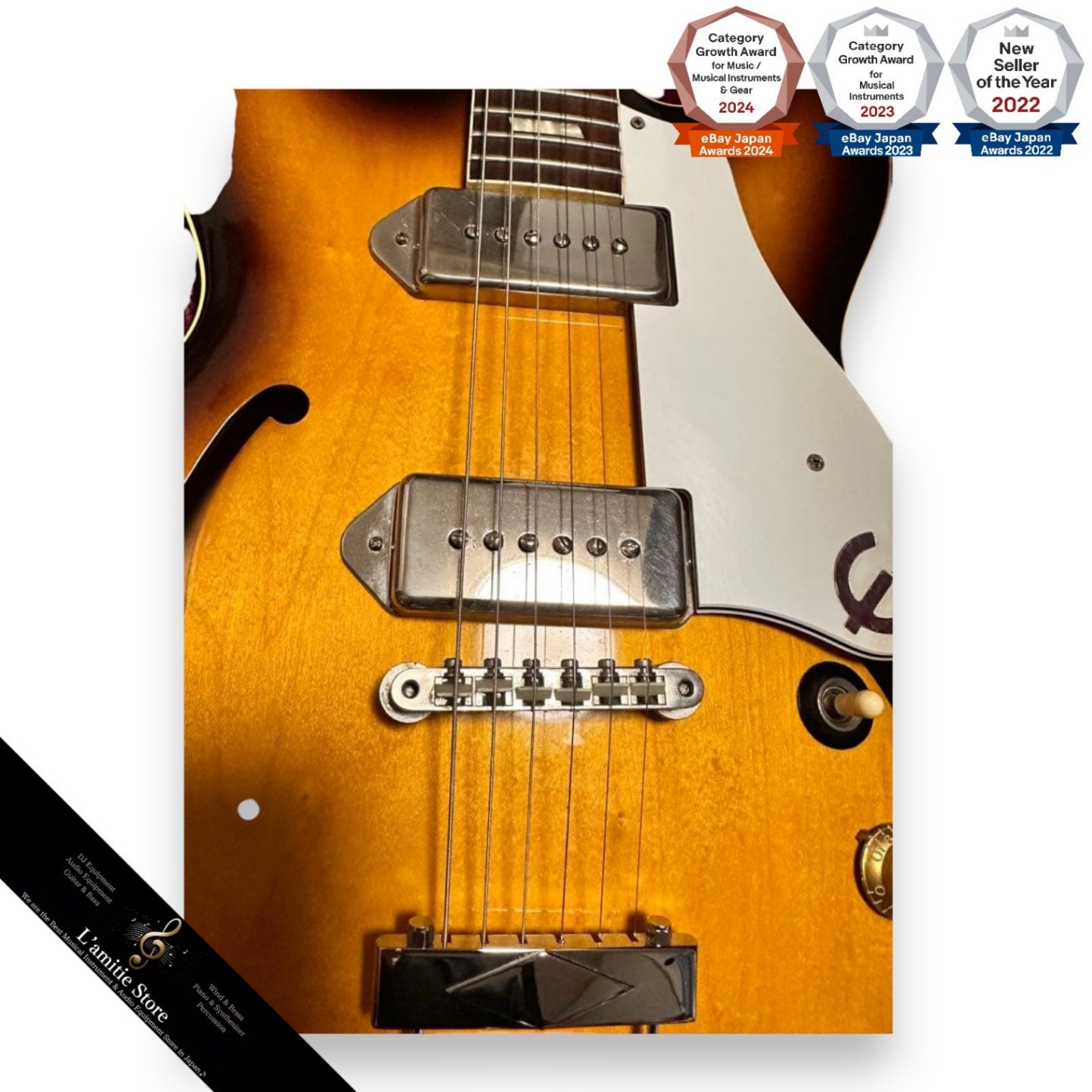 Epiphone John Lennon 1965 Casino Sunburst Guitar with Certificate
