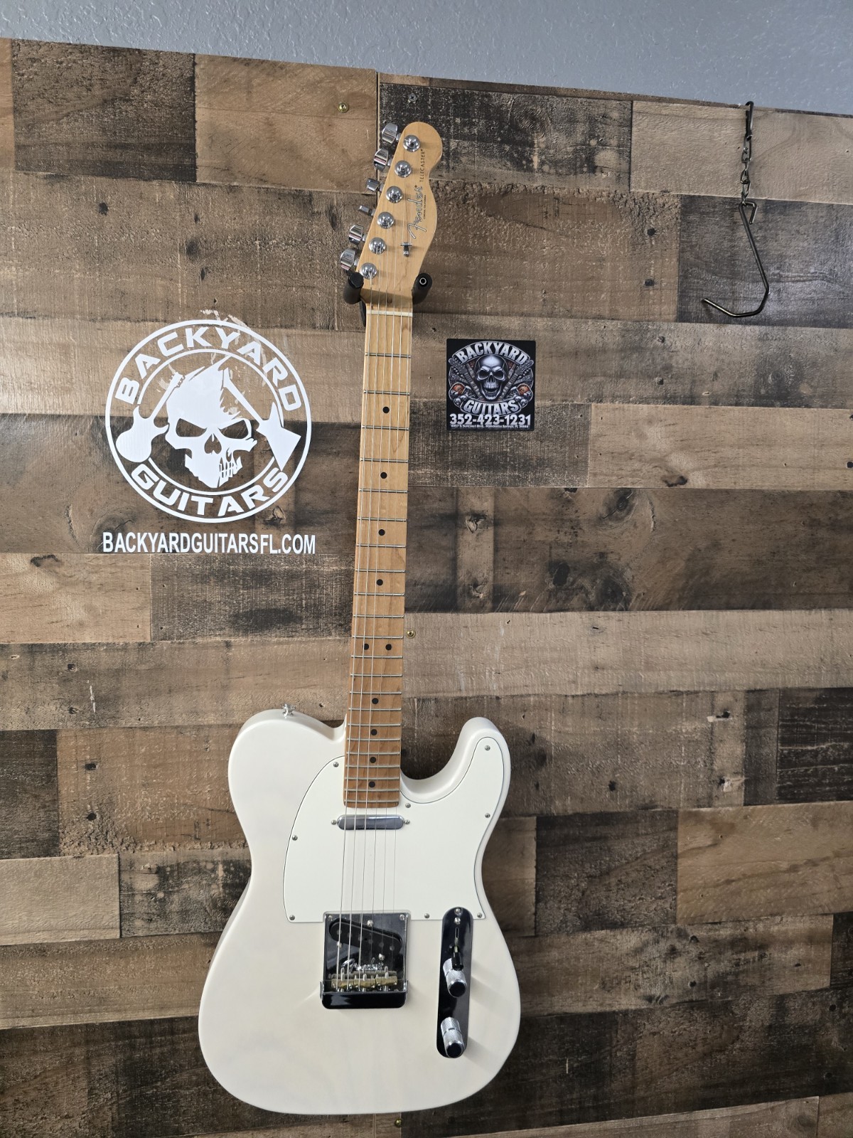 2019 Fender AmPro Telecaster White Blonde w/ HSC Signed By Redd Volkaert