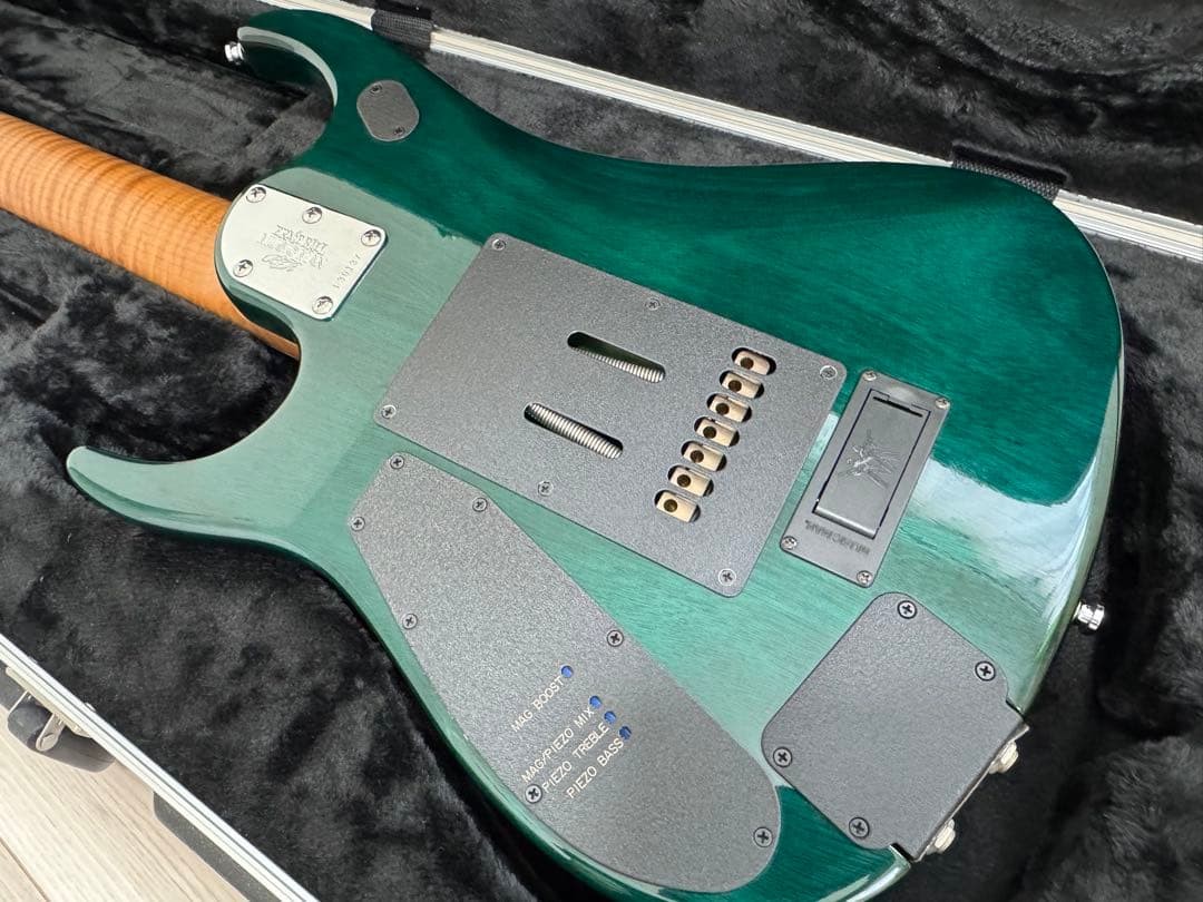 Music Man JP15 7 Teal Quilt Limited Edition Signature Guitar Excellent