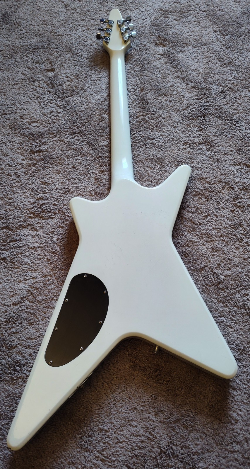 Vintage 1986 Carvin V220 Rare White Electric Guitar OHSC Kahler USA Heavy Metal