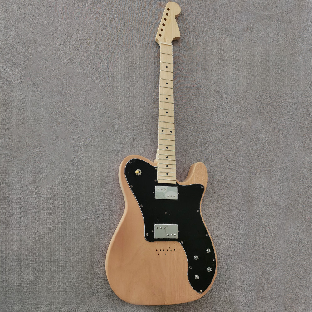 6String TELE DIY Electric Guitar Kit Mahogany Body Maple Fretboard bolt-on solid