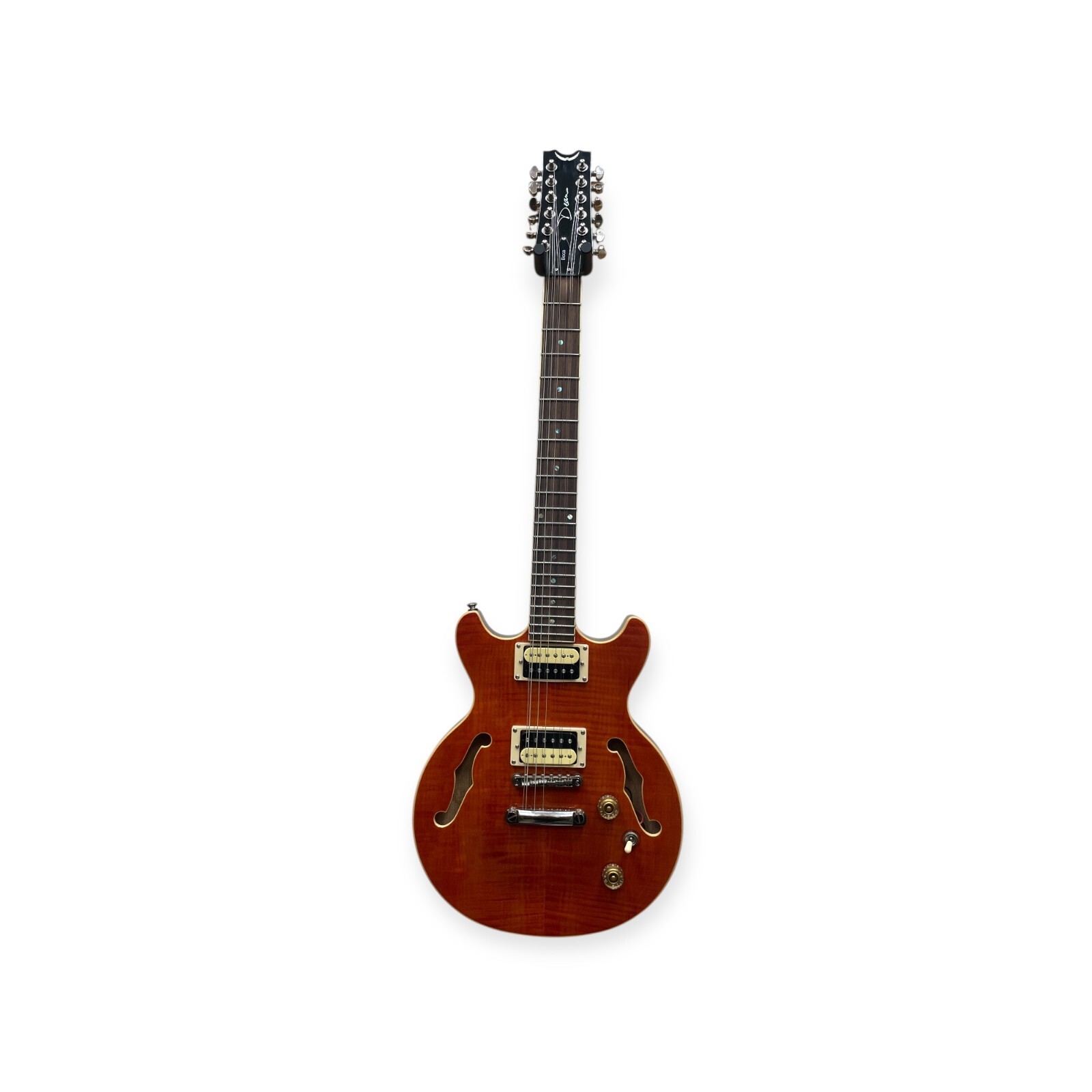 Dean Boca 12 String Semi- Acoustic Electric Guitar Trans Amber Burst Needs Work