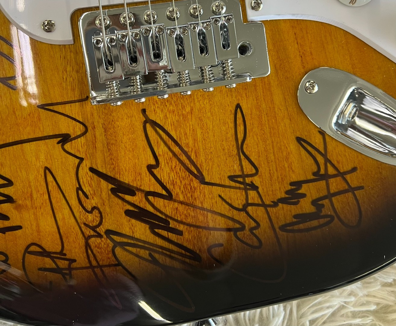 Guitar Legends Autographed Guitar -Clapton,Page,Slash,Santana,Young,Edge & more!