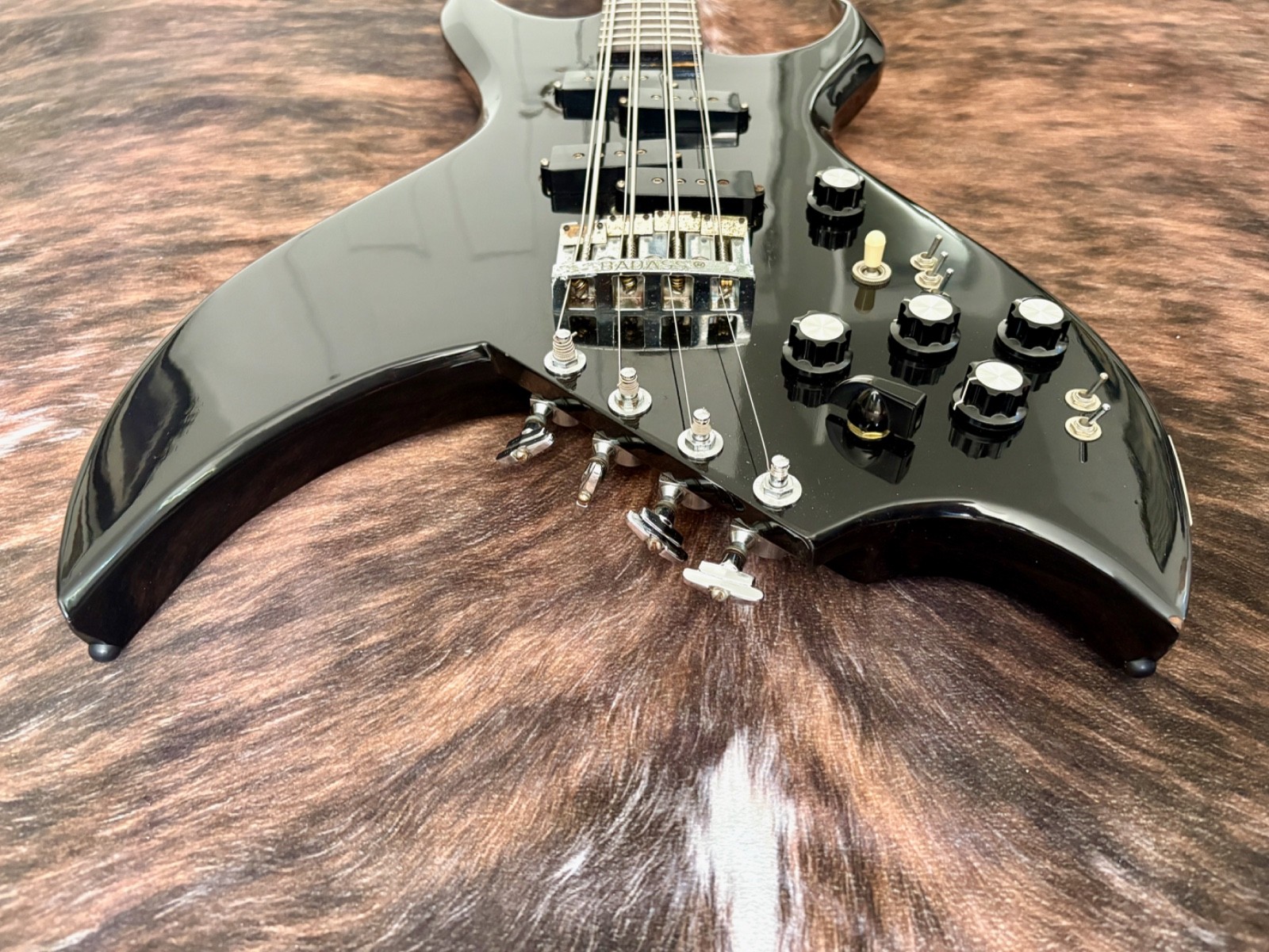 1982 B.C. Rich Bich 8-string Bass Black Case OHSC Made in USA Real Deal