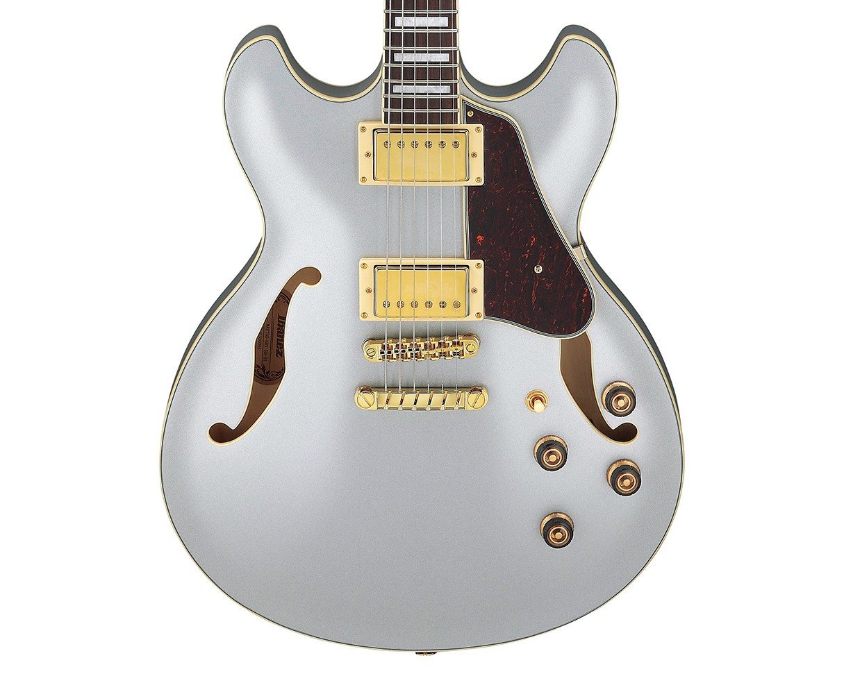 Used Ibanez AS73GMSF AS Artcore Semi-Hollow Guitar – Moonstone Silver Flat