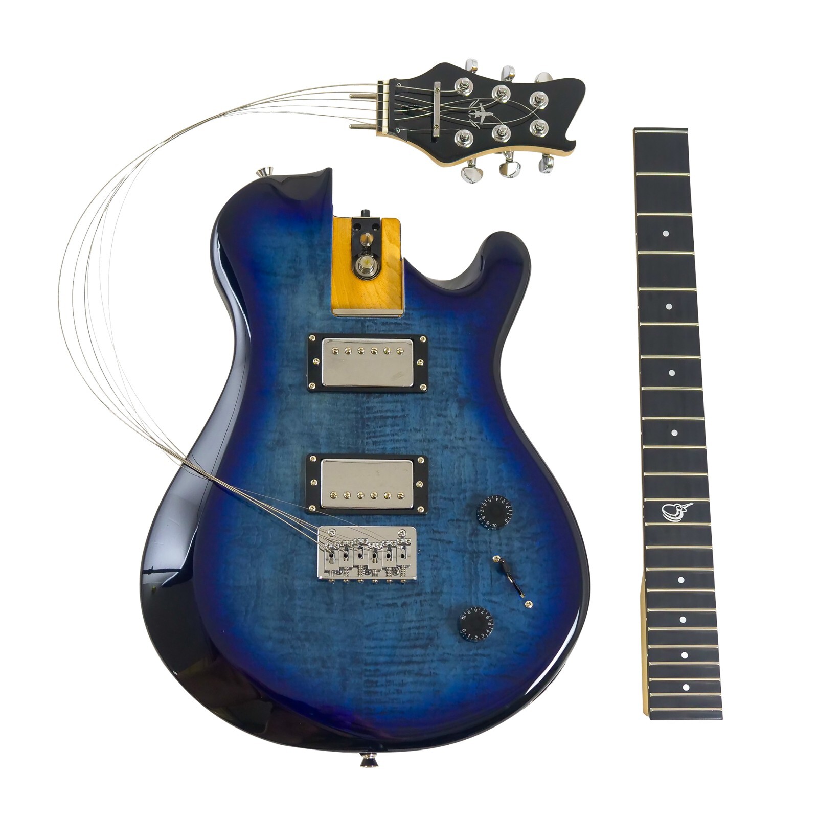 Journey Instruments – OE990BL Blue Overhead Collapsible Electric Travel Guitar