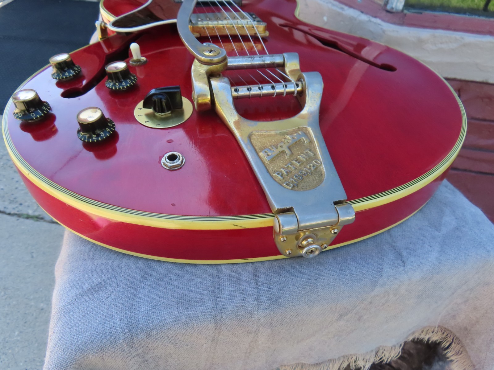 GIBSON 1966 ES-355-TD-SV CHERRY LEFT HANDED BIGSBY 1 OWNER ORIGINAL AMAZING!