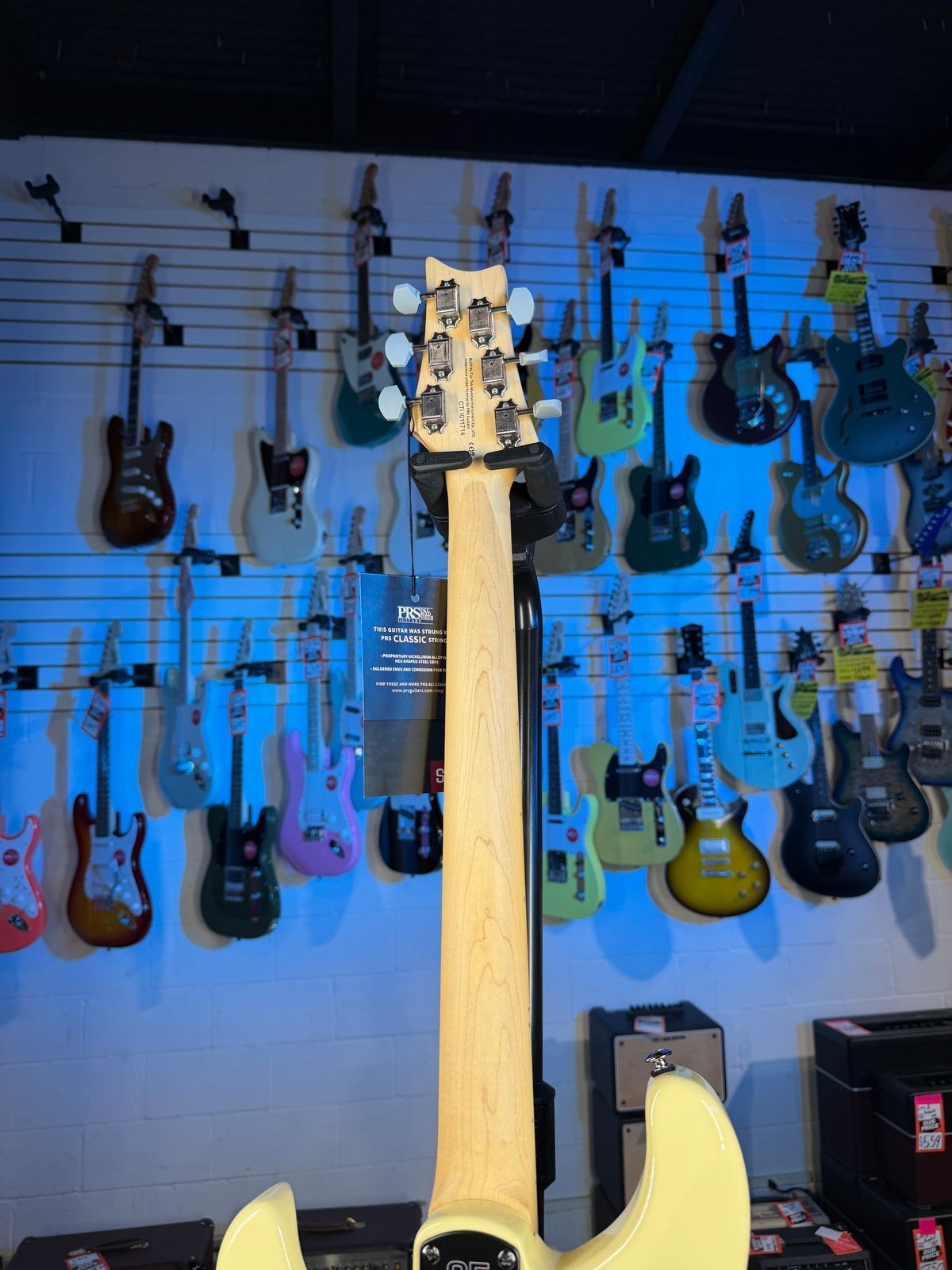PRS SE Silver Sky Electric Guitar Maple Fingerboard Moon White, w/ Gig Bag, 714