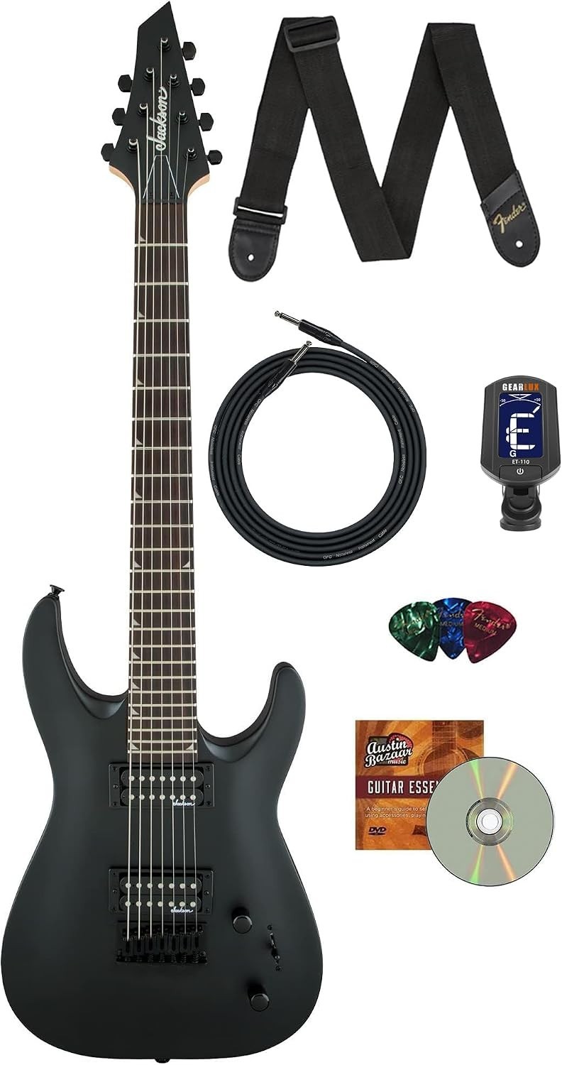 JS Series Dinky Arch Top JS22-7 DKA HT 7-String Electric Guitar – Satin Black…
