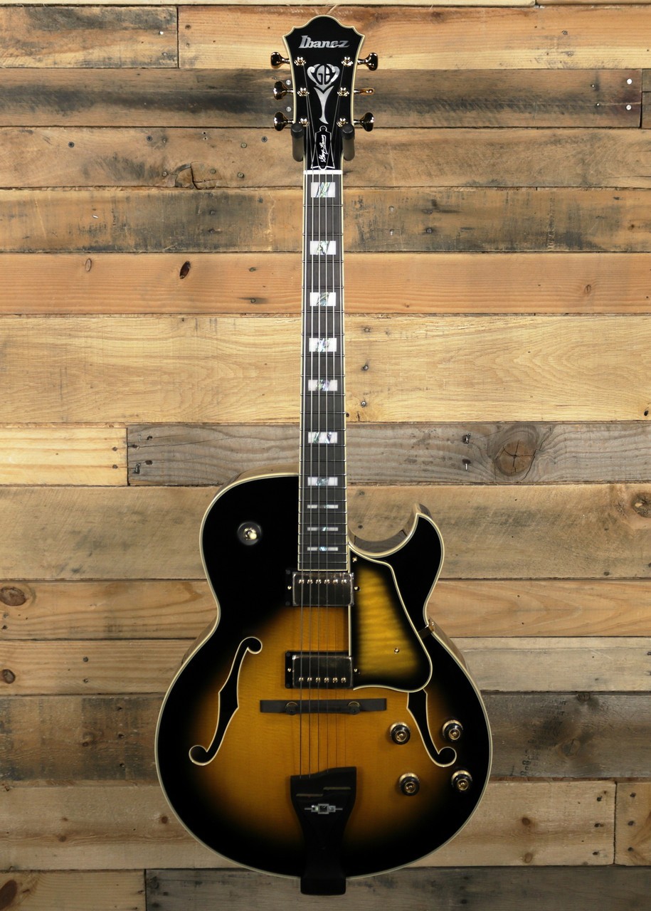 Ibanez George Benson LGB300 Hollowbody Guitar Vintage Yellow Sunburst w/ Case