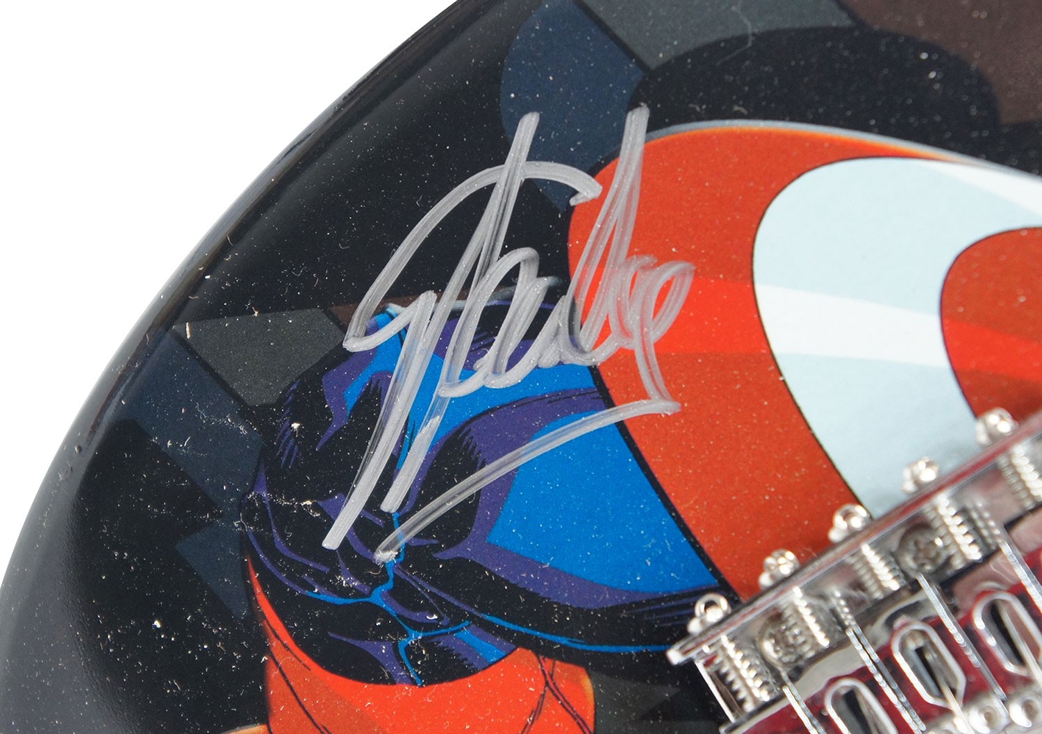 Stan Lee Signed Peavey Marvel Captain America 3/4 Electric Guitar & Certificate!