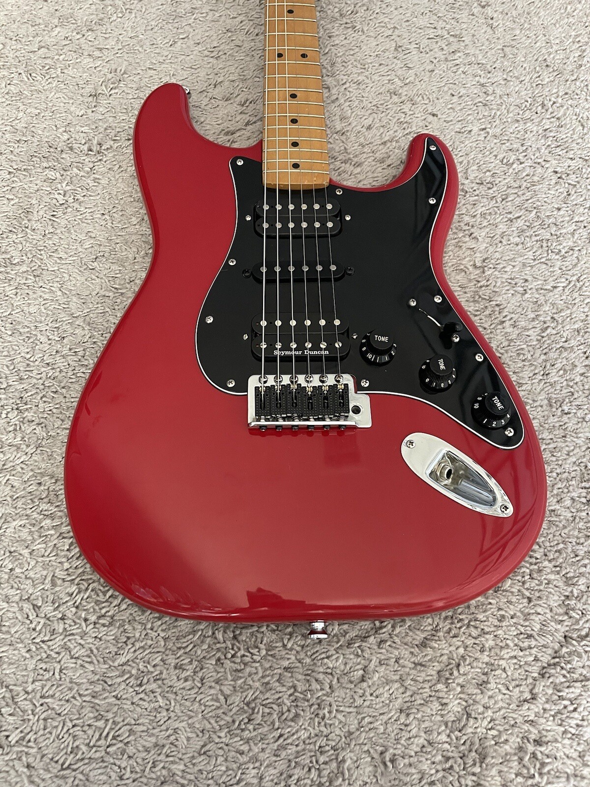 Fender Standard Stratocaster 1994 MIM HSH Torino Red Vintage Modified Guitar
