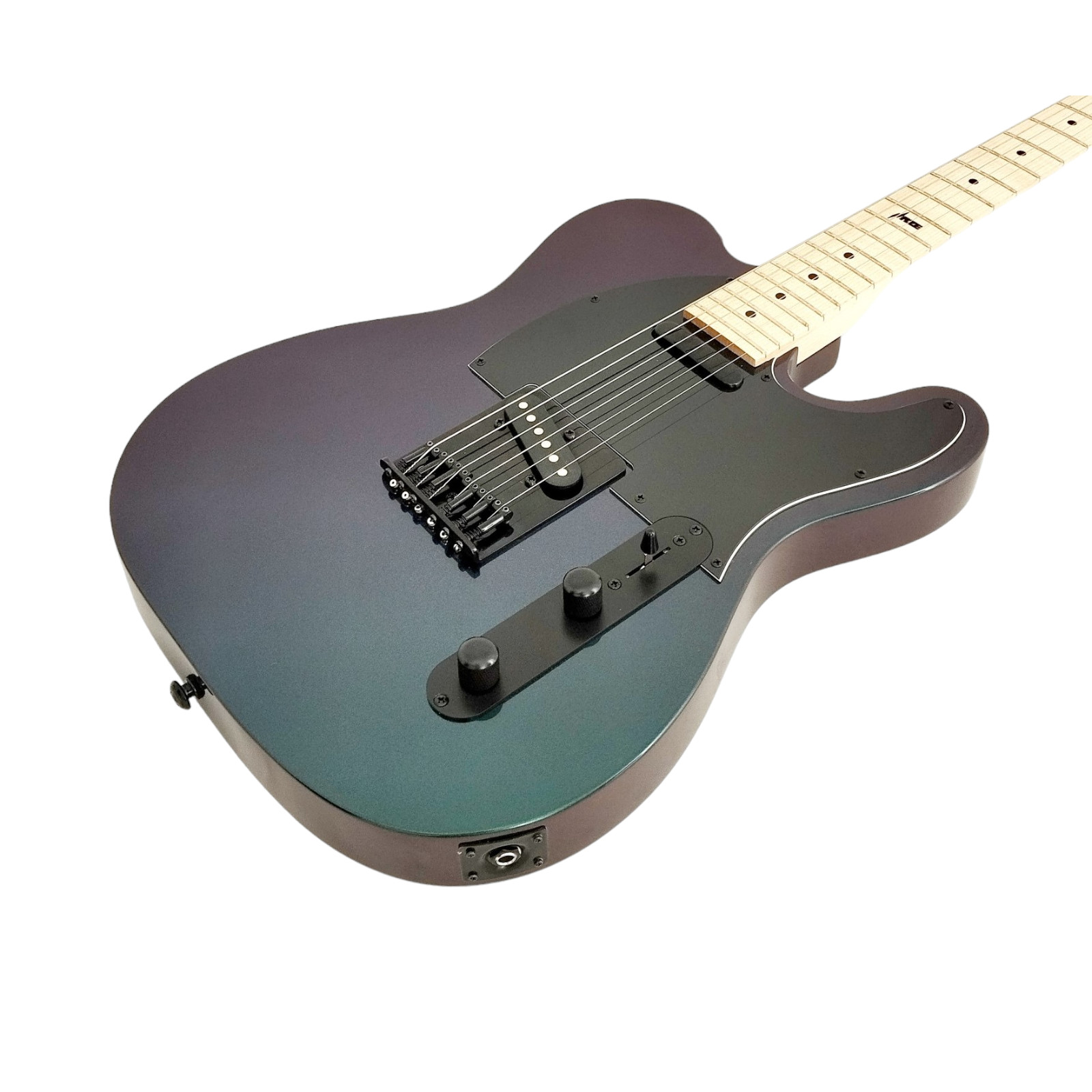Haze SEG287V Electric Guitar: chameleon green to purple with Free Bag and more