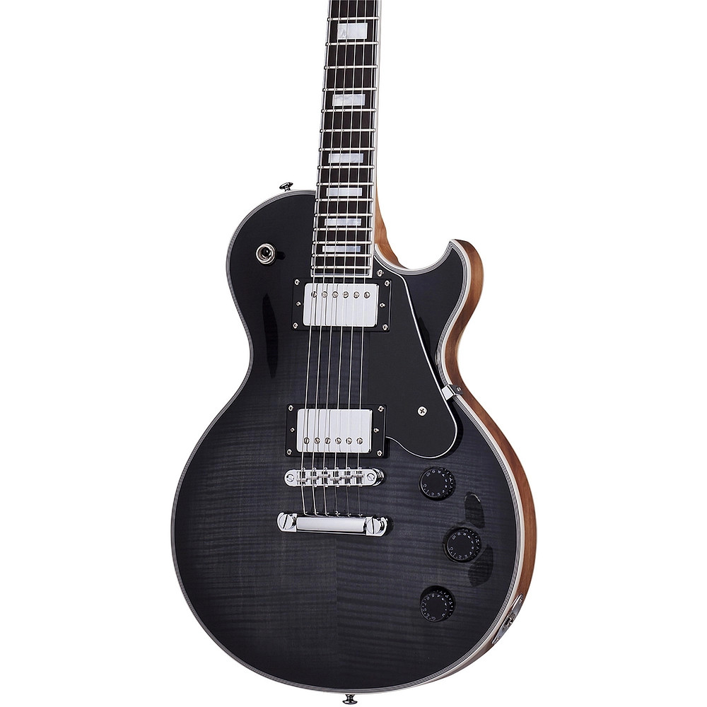 Schecter SoloII Custom Electric Guitar Transparent Black Burst 197881529482 RF