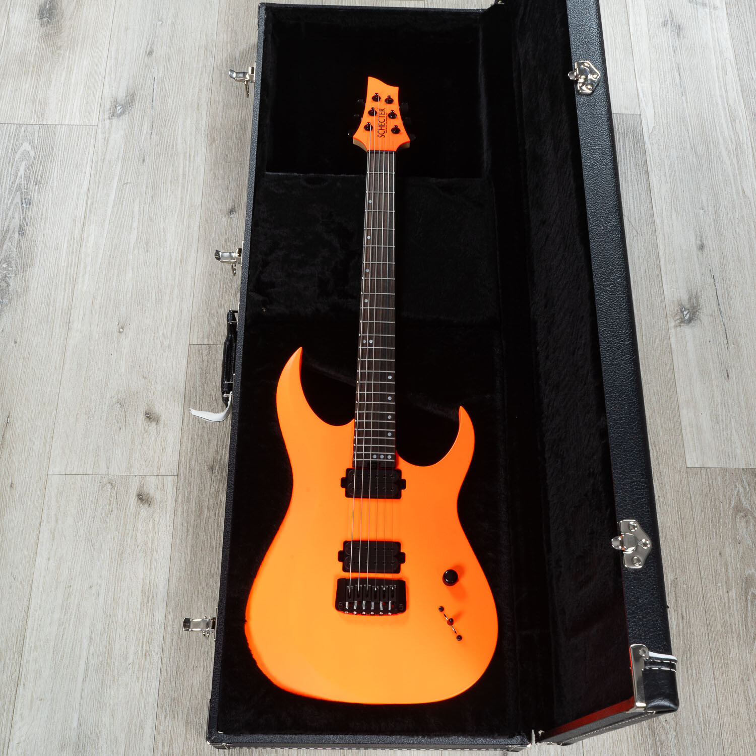 Schecter USA Sunset Extreme Guitar, Apocalypse Pickups, Neon Orange Satin