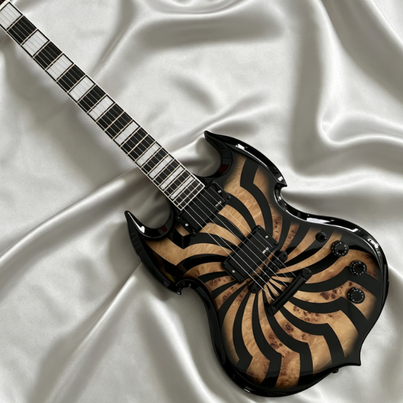 Charcoal Burst Solid Electric Guitar Buzzsaw Barbarian ABR Bridge HH Pickups