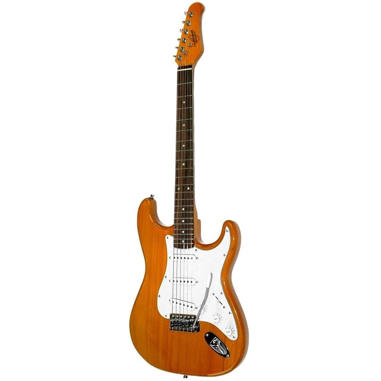 Oscar Schmidt OS-300-BK-A Double Cutaway SSS Electric Guitar, Black