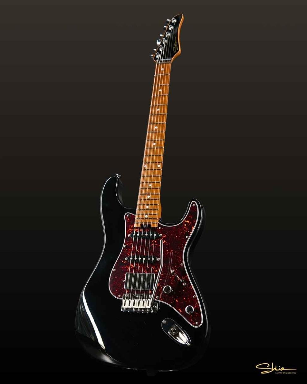 Shue Guitars Classic S Custom Sonic Blue Black Hardware, Iron Wood Neck, Used