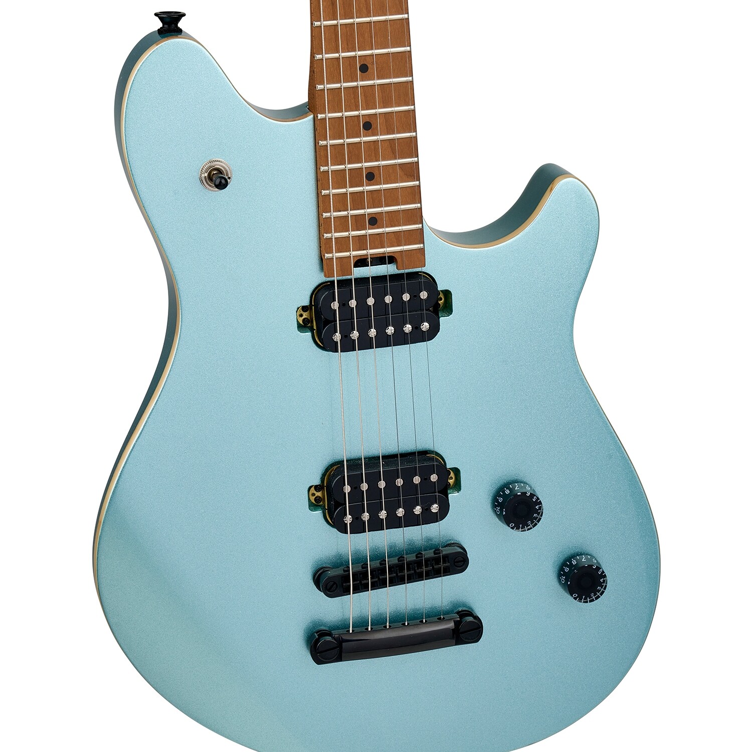 EVH Wolfgang Standard T.O.M. Guitar, Baked Maple Neck, Sea Foam Pearl Metallic