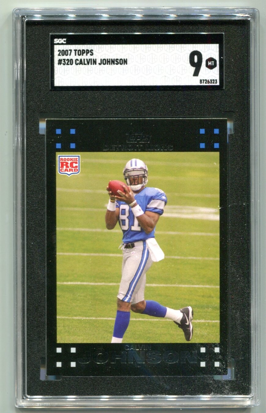 2007 Topps Calvin Johnson RC #320 SGC 9 MINT HOF