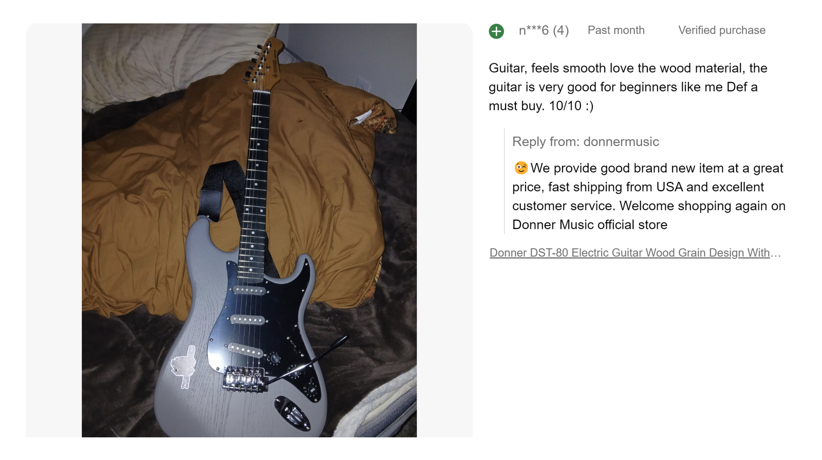 🎸 Donner DST-80 Electric Guitar With Amp Bag Strap Tuner Solid Body HSS Pickup