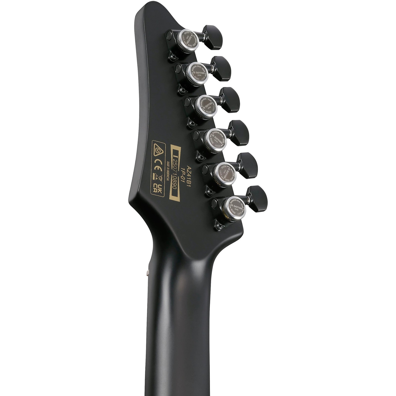 Ibanez AZ41B1 Iron Label Electric Guitar, Ebony Fingerboard, Black Flat