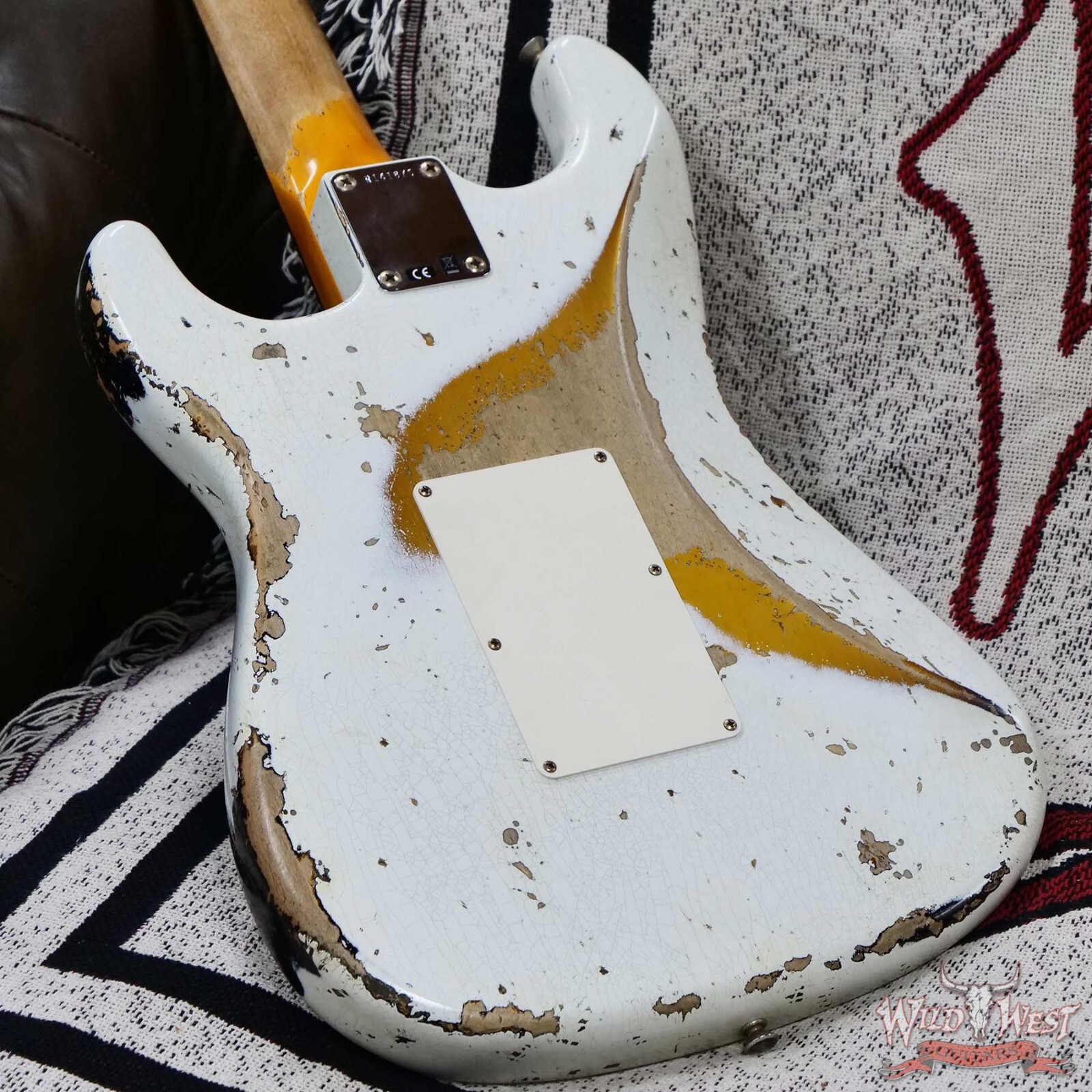 Fender Custom Shop Wild West White Lightning Stratocaster HSH Floyd Rose RW 8.10