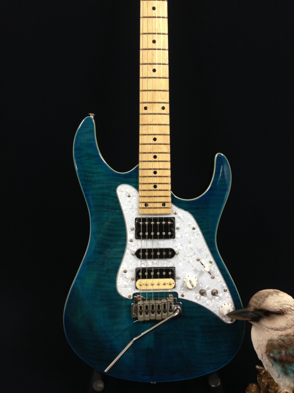 4/4 Haze Forrest Angel 6-String Electric Guitar, Teal Blue