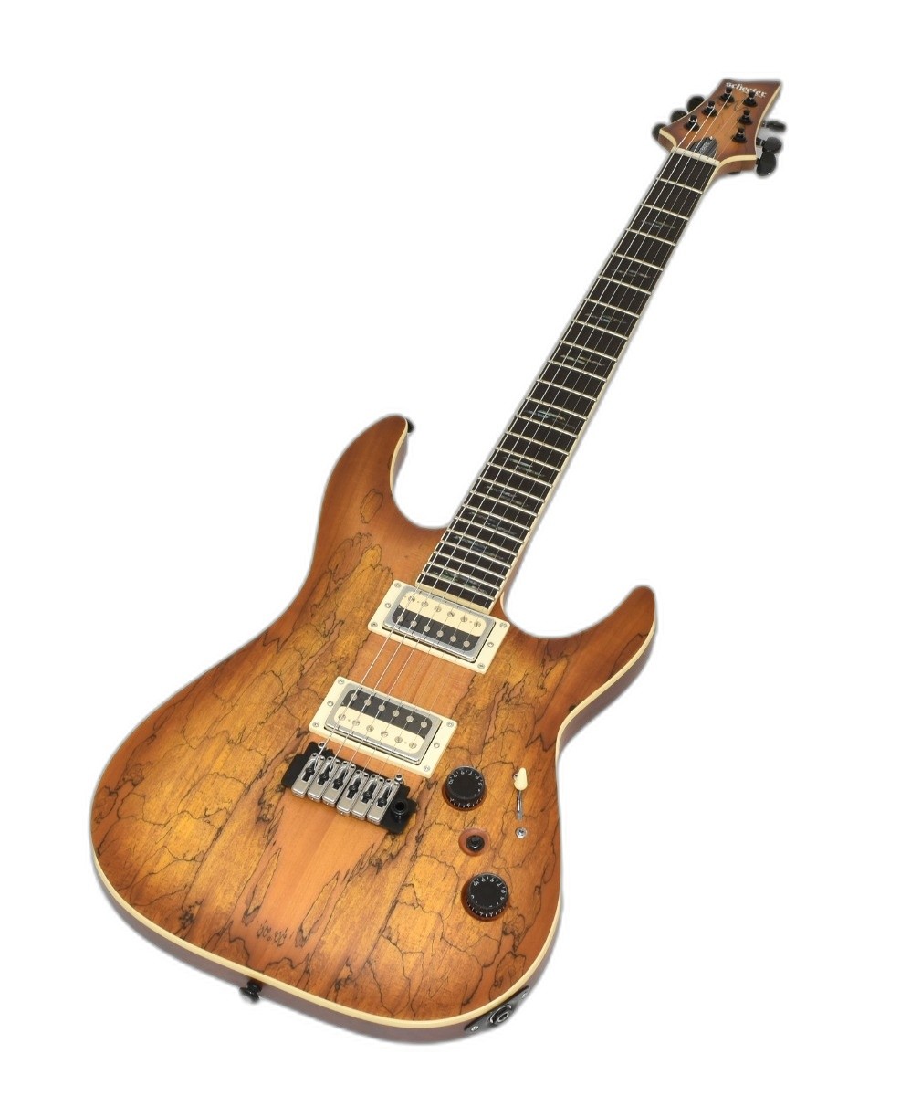 Schecter C-1 Exotic Spalted Maple Guitar Natural B-Stock 0313