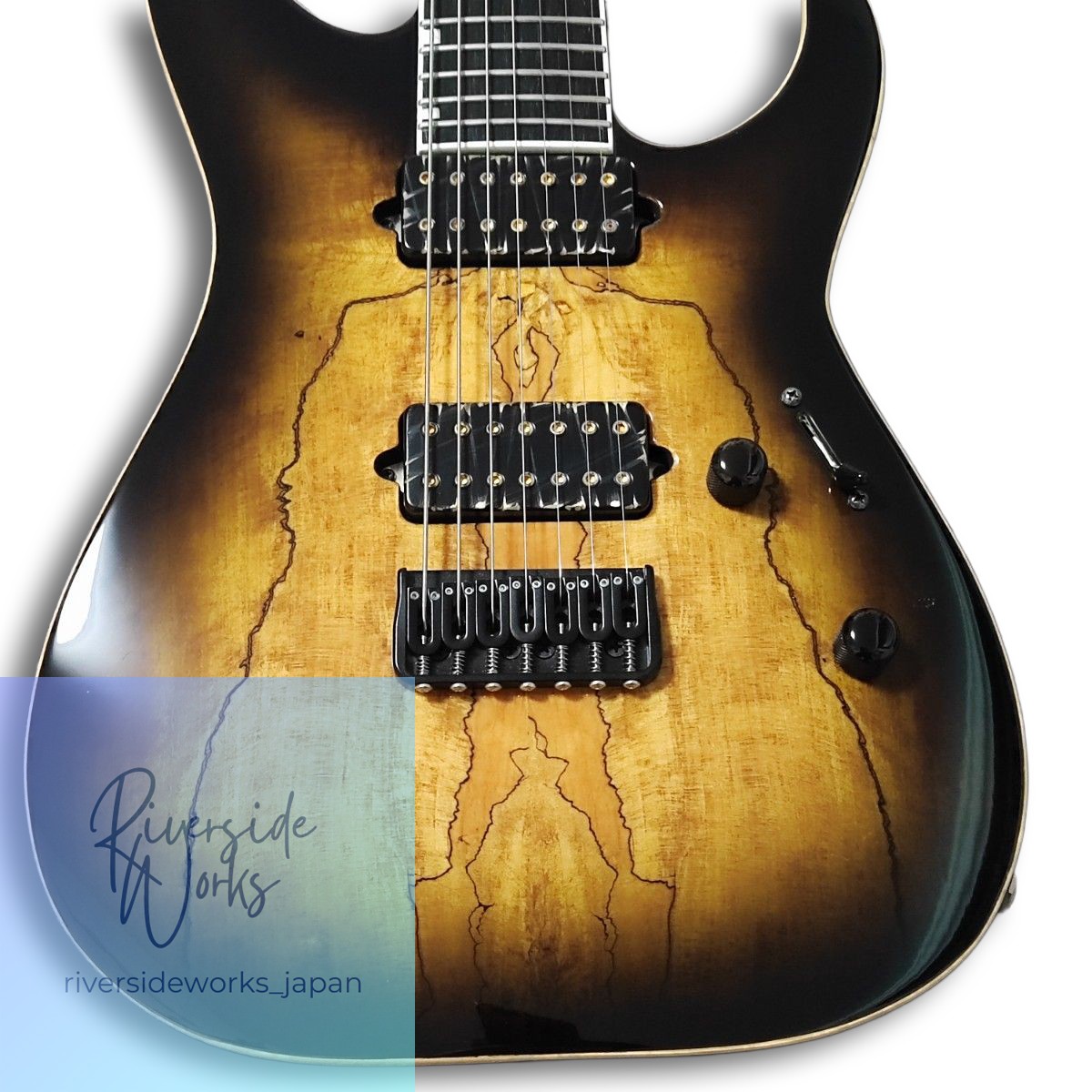 ESP E-II M-seven 7-String Electric Guitar Spalted Maple