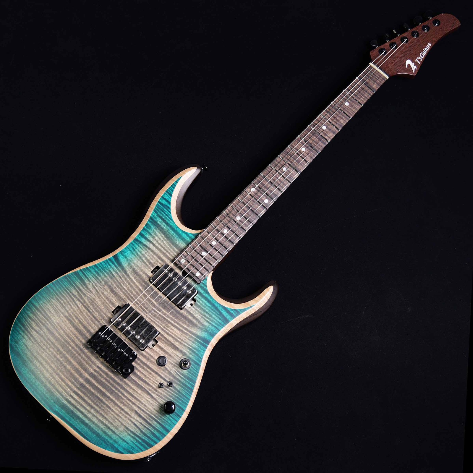 Used T’s Guitars DST 24 Beveled Custom -Faded Jeans Burst Satin Blue