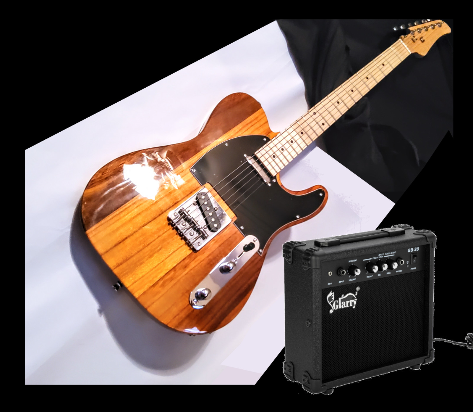 🎸FAST SHIPPING!🎸+AMP! T Style Electric Guitar +Soft Case +Strap +Cable +Picks!