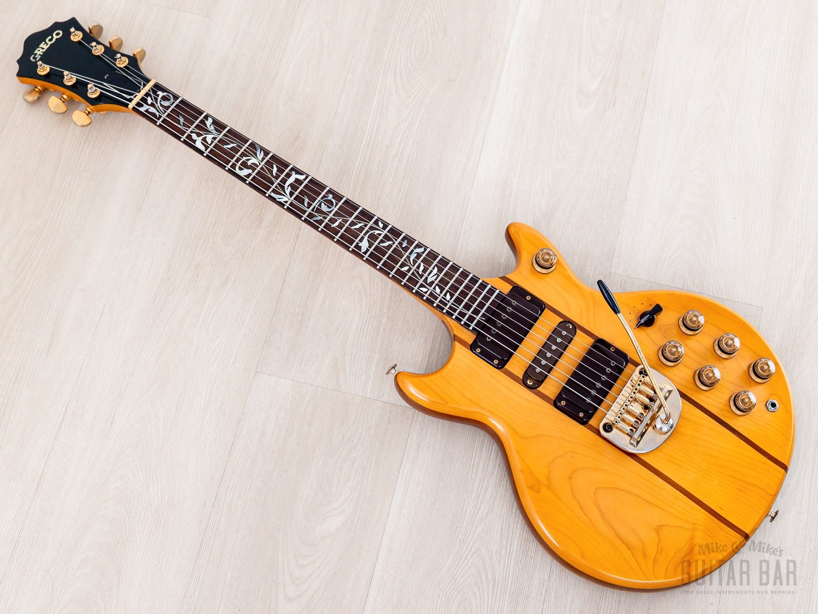 1980 Greco GO-III Speed Way Non-Catalog Set Neck HSH Vintage Guitar Natural