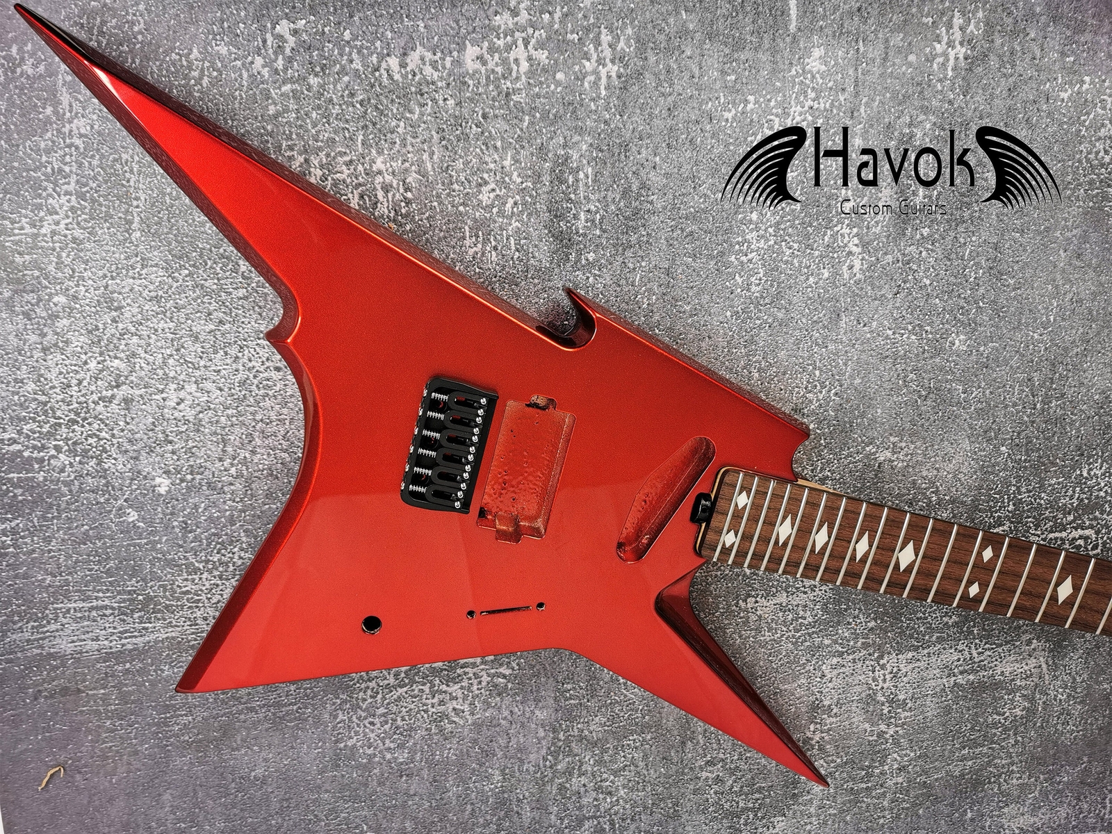 HAVOK Parabellum Guitar Kit, Stainless Steel Frets Flame Maple Neck Spoke Wheel