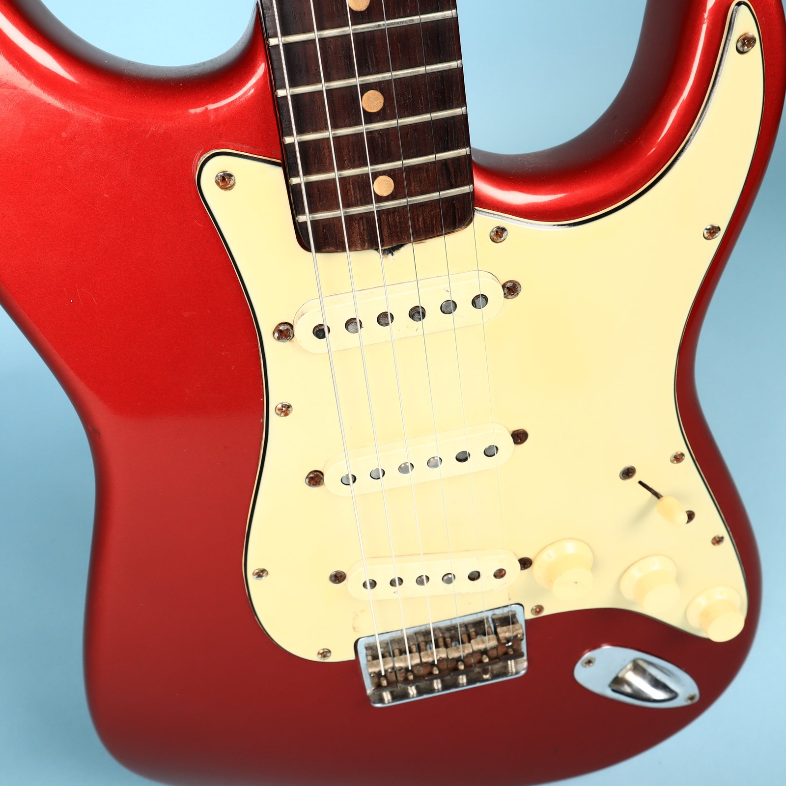 1963 Fender Stratocaster Hardtail Refin Red Electric Guitar