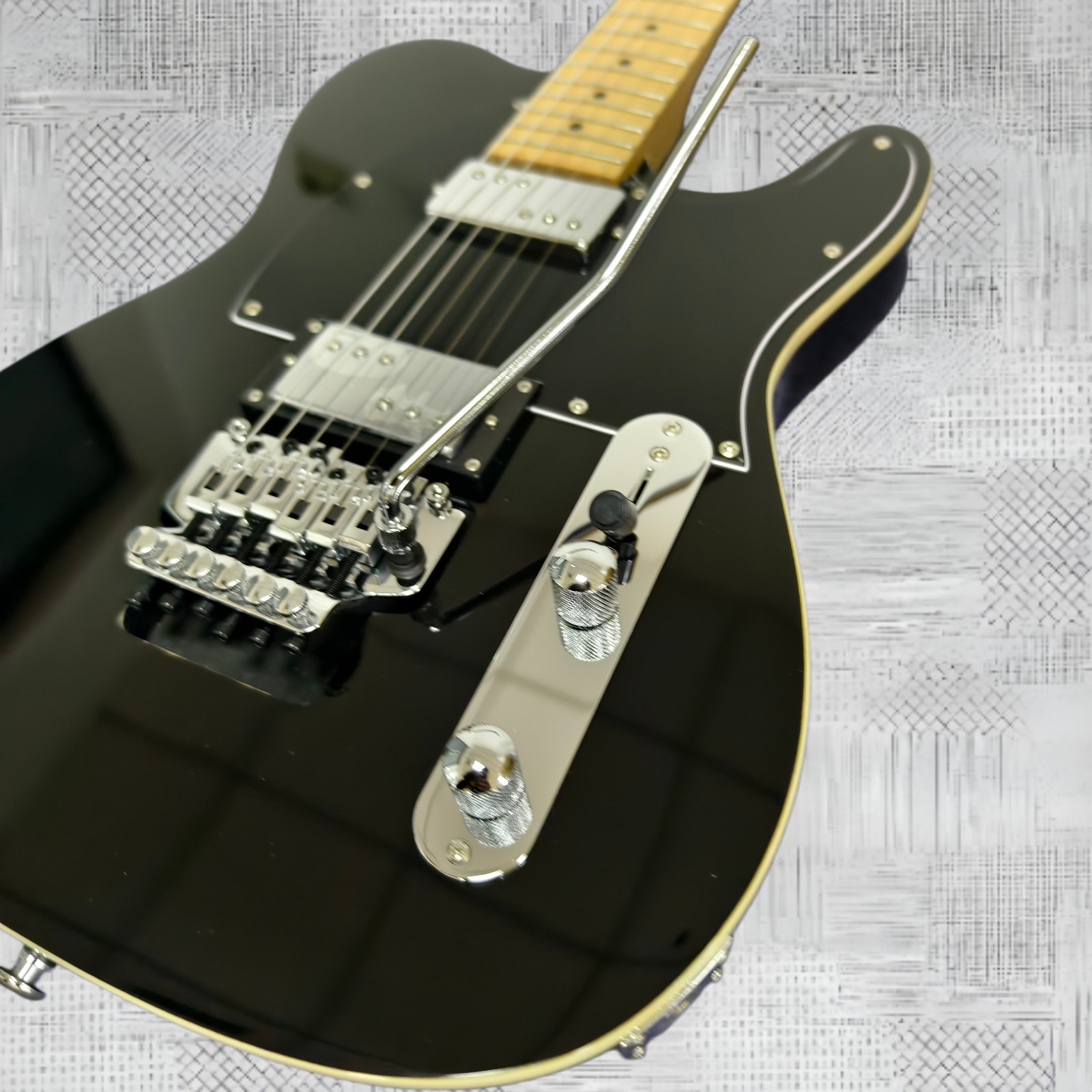 Ship US TL Electric Guitar – Black Finish Maple Fingerboard Alder body