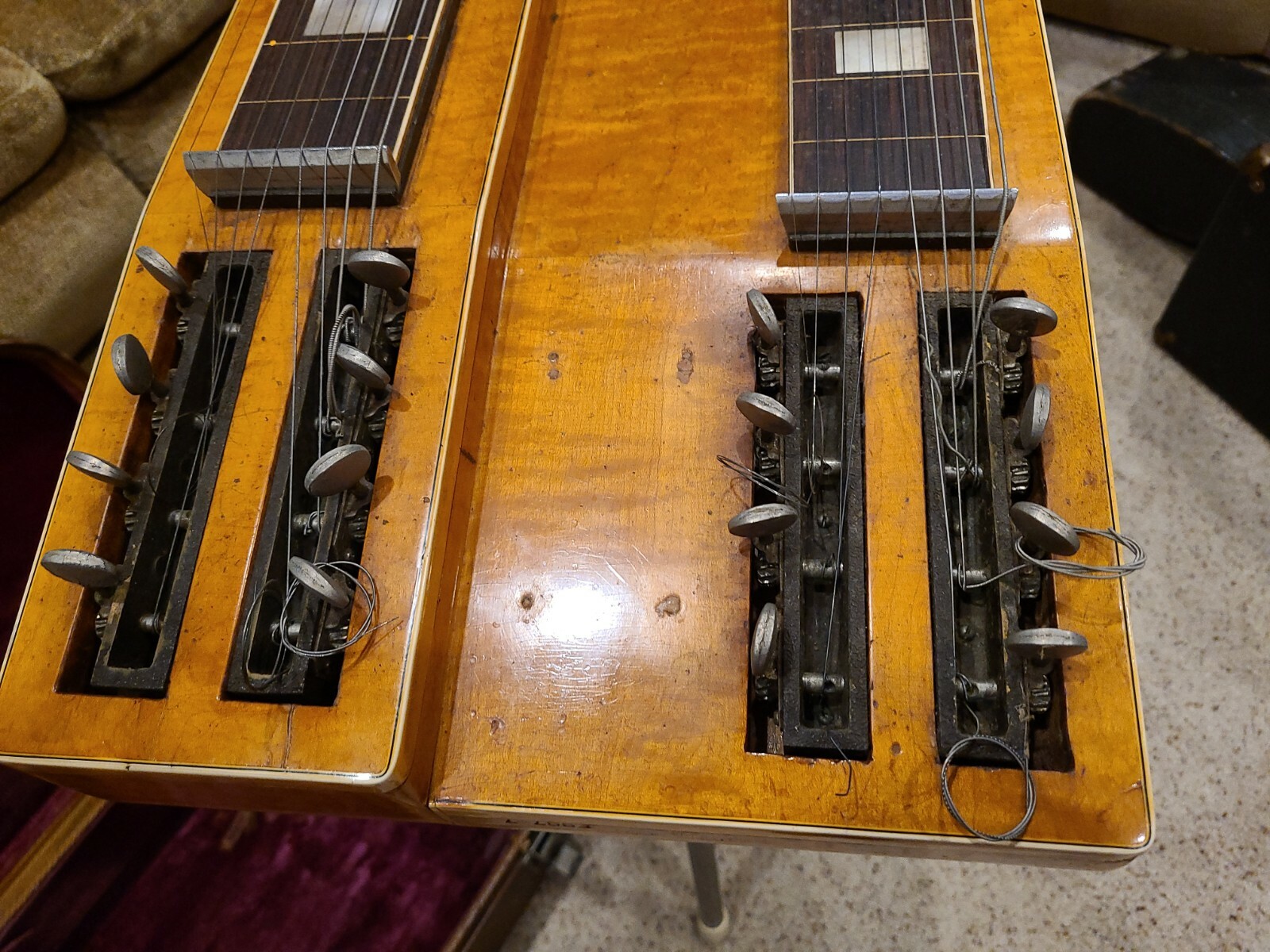 Gibson Console Grande F907-7 Double dual Tabletop lap steel Guitar Stand USO