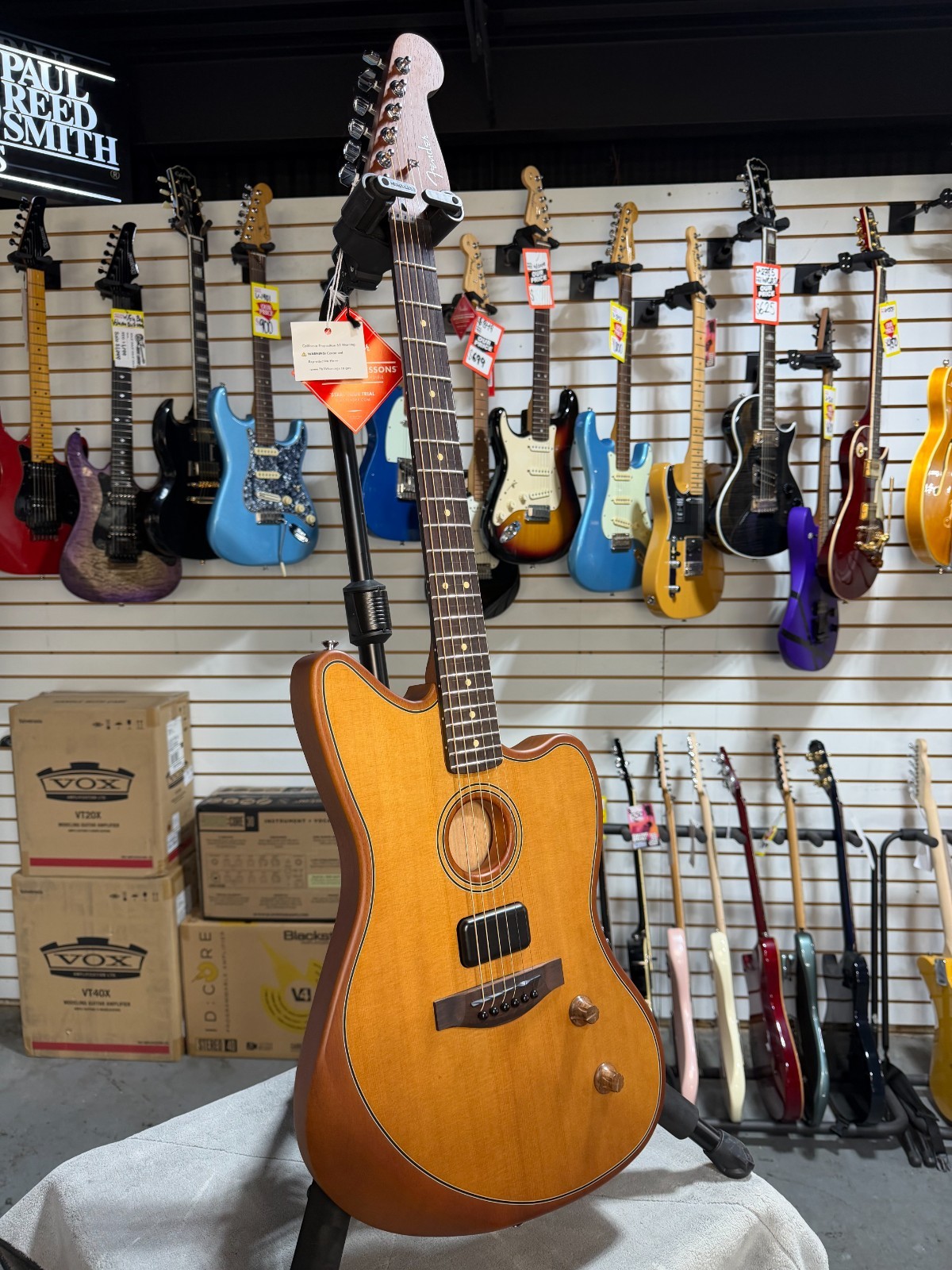 Fender Acoustasonic Standard Jazzmaster – Aged Natural + FREE Plek & Setup #350