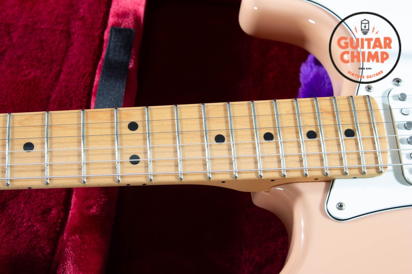 2021 Fender MIJ Japan Hybrid II Stratocaster Flamingo Pink w/ Tweed HSC