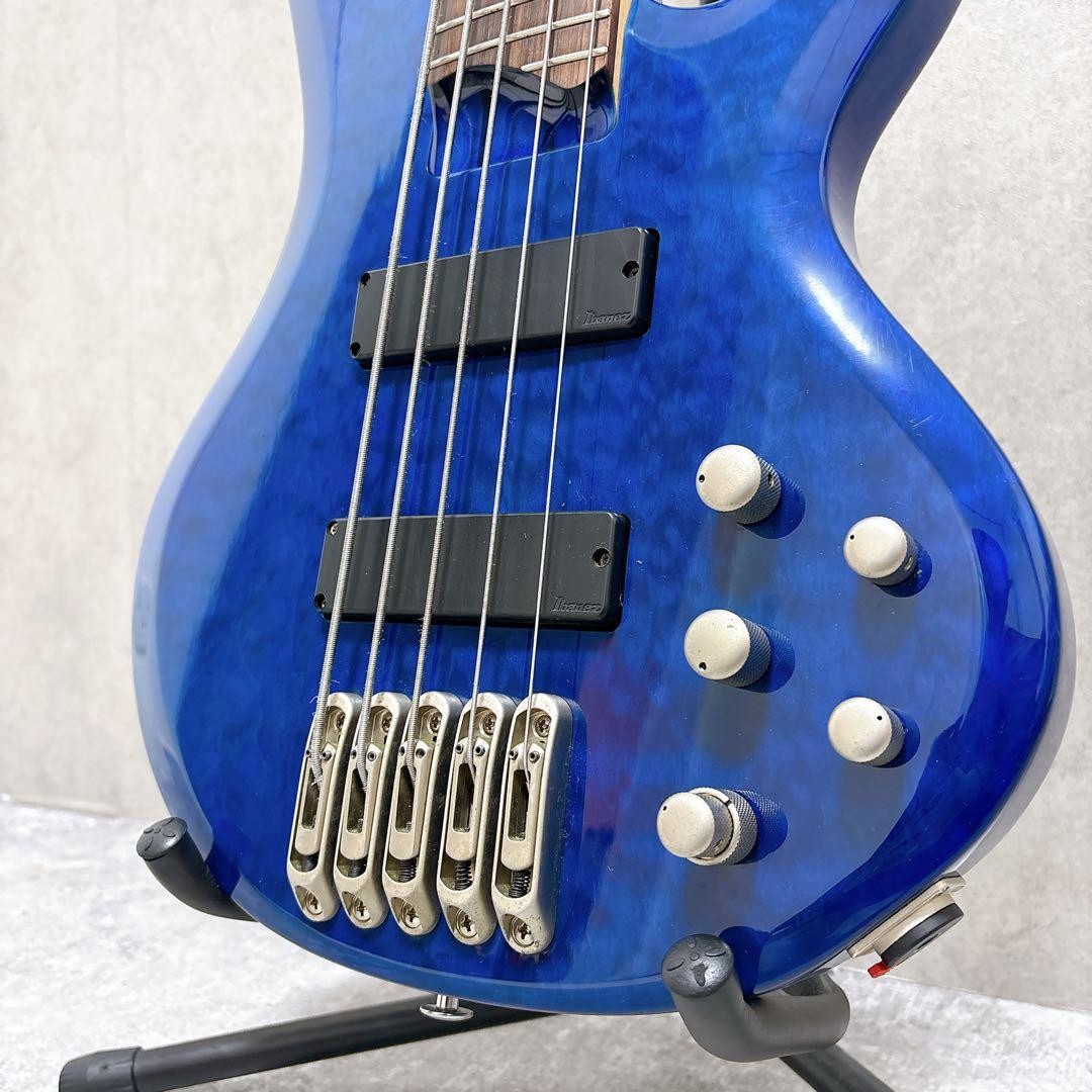Ibanez Btb 405Qm 5 String Bass Quilted Maple Blue