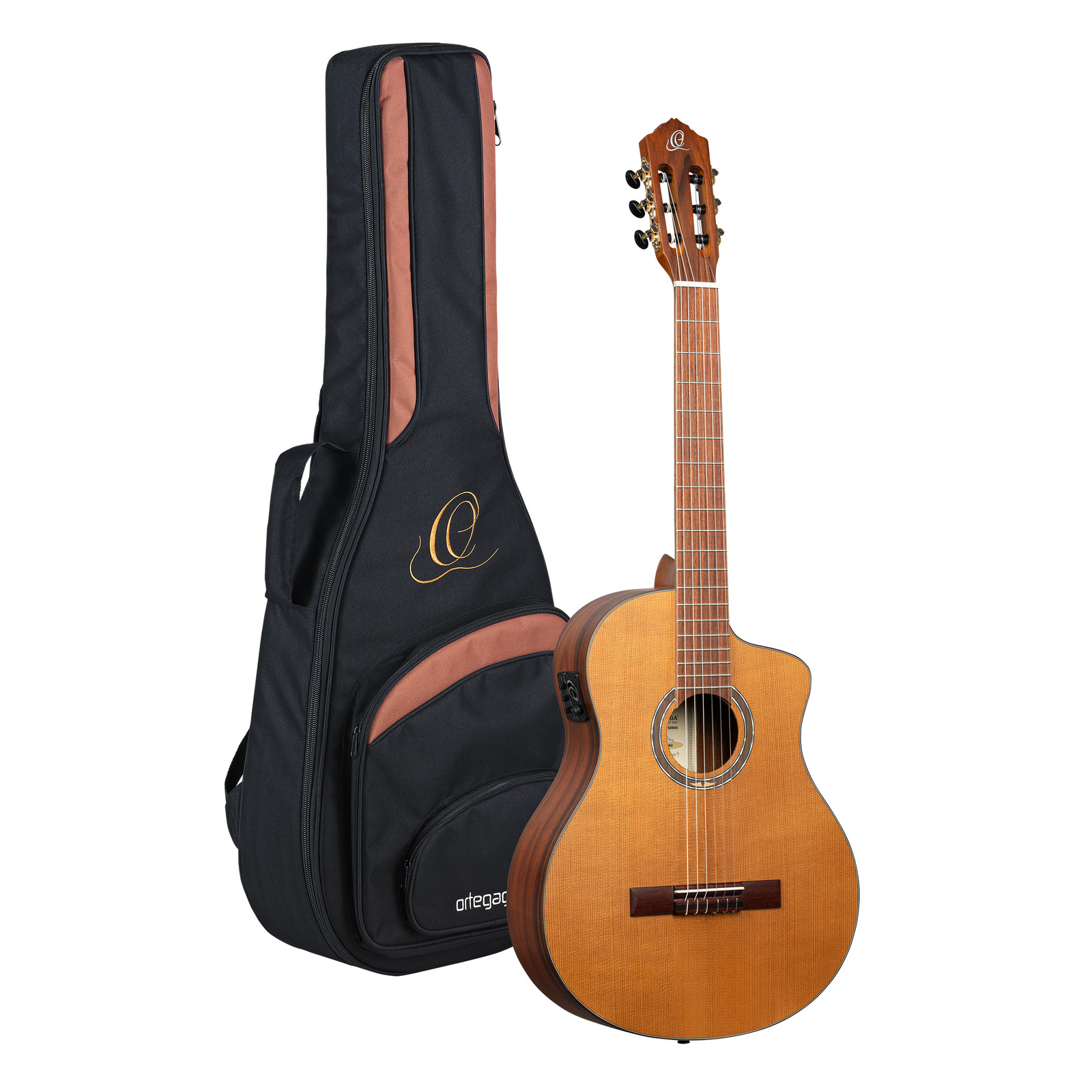 Ortega RCE24RO Thermo Series Nylon A/E Guitar – Roasted Spruce Top – Open Box