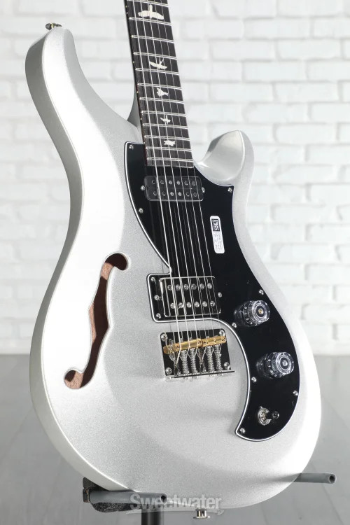 PRS S2 Vela Semi-Hollow Electric Guitar – Platinum Metallic