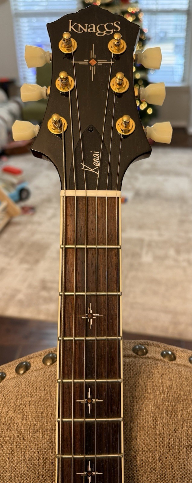 Knaggs Kenai T1 Flame Curly Maple top Dark Cherry Burst – 2023